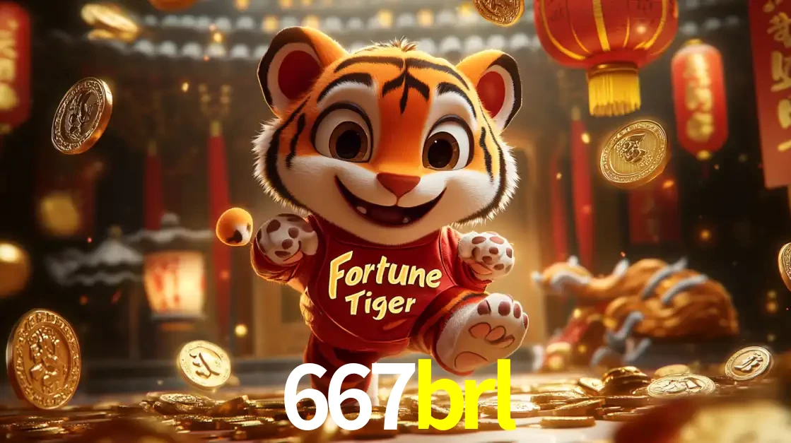 O alegre personagem do Fortune Tiger correndo sobre um caminho de moedas de ouro, simbolizando os grandes prêmios e a diversão do popular jogo de slot do 667brl.
