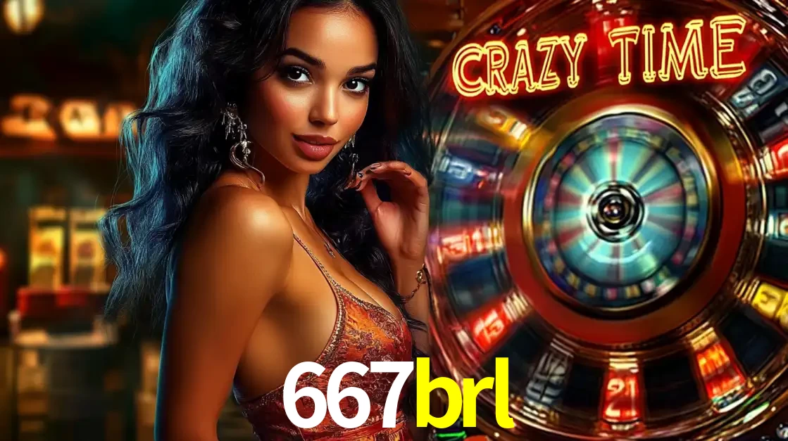 Mulher elegante ao lado da vibrante roda da fortuna do jogo de cassino ao vivo Crazy Time, um dos game shows mais populares e cheios de prêmios do 667brl.